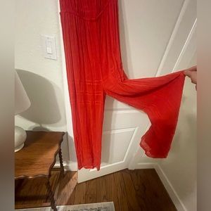 Bright red jumpsuit from urban outfitters!